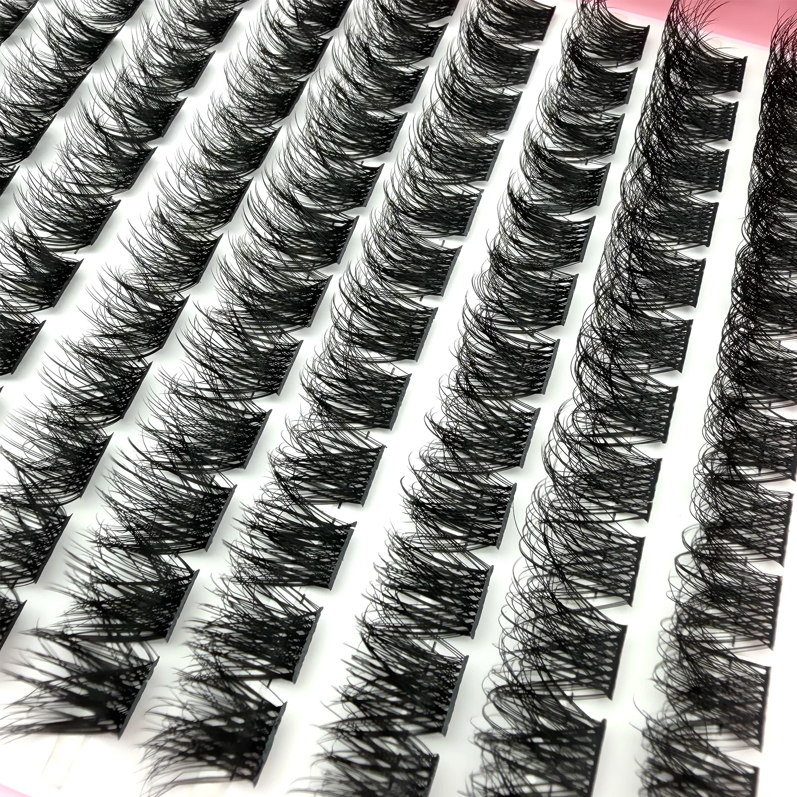 Wimperncluster, 120 Stück, Cluster-Wimpern, 8–16 mm, einzelne Wimpernverlängerungen, natürlicher Look, Wimpern, D-Locken, flauschige Cluster-DIY-Wimpern – Detail 3