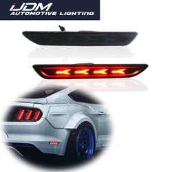 For 2010 2011 2012 2013 2014 2015 2016 2017 2018 2019 2020 2021 Ford Mustang Red LED 3D Fish Born Design Rear Side Marker Lights