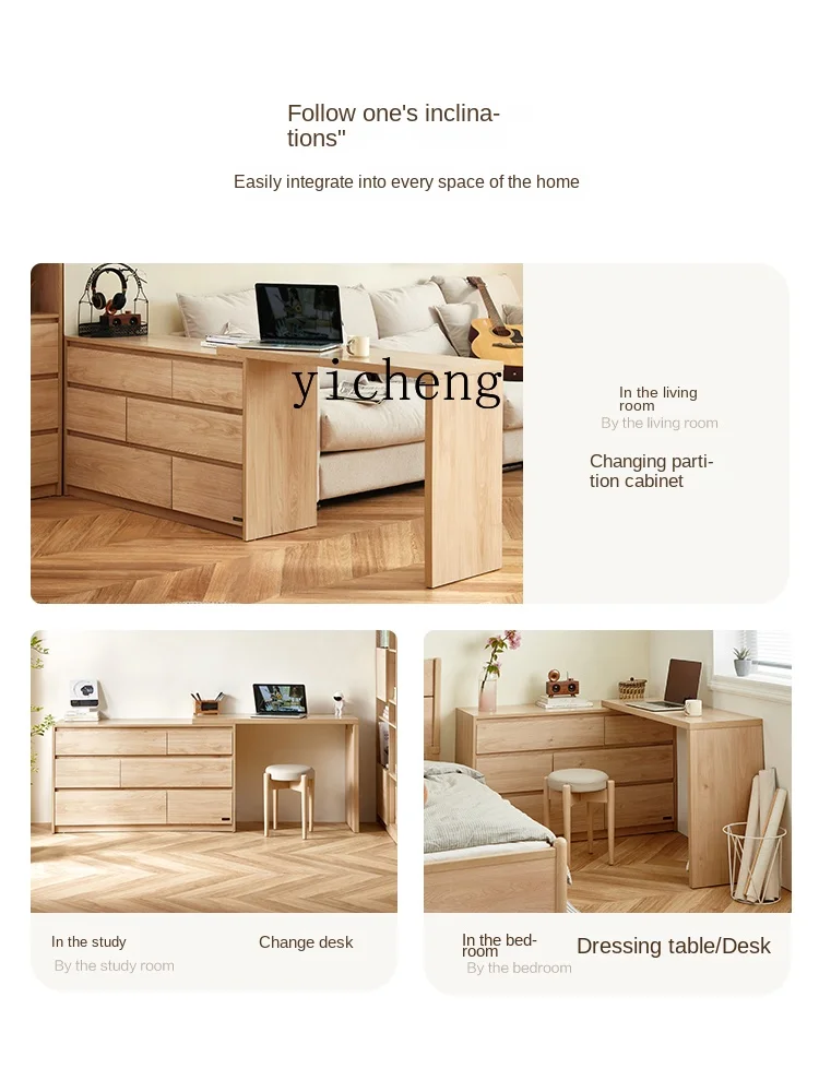 Zf Home Chest of Drawers Chest of Drawer Cream Style Bedroom Chest of Drawers Dresser Integrated Storage Cabinet