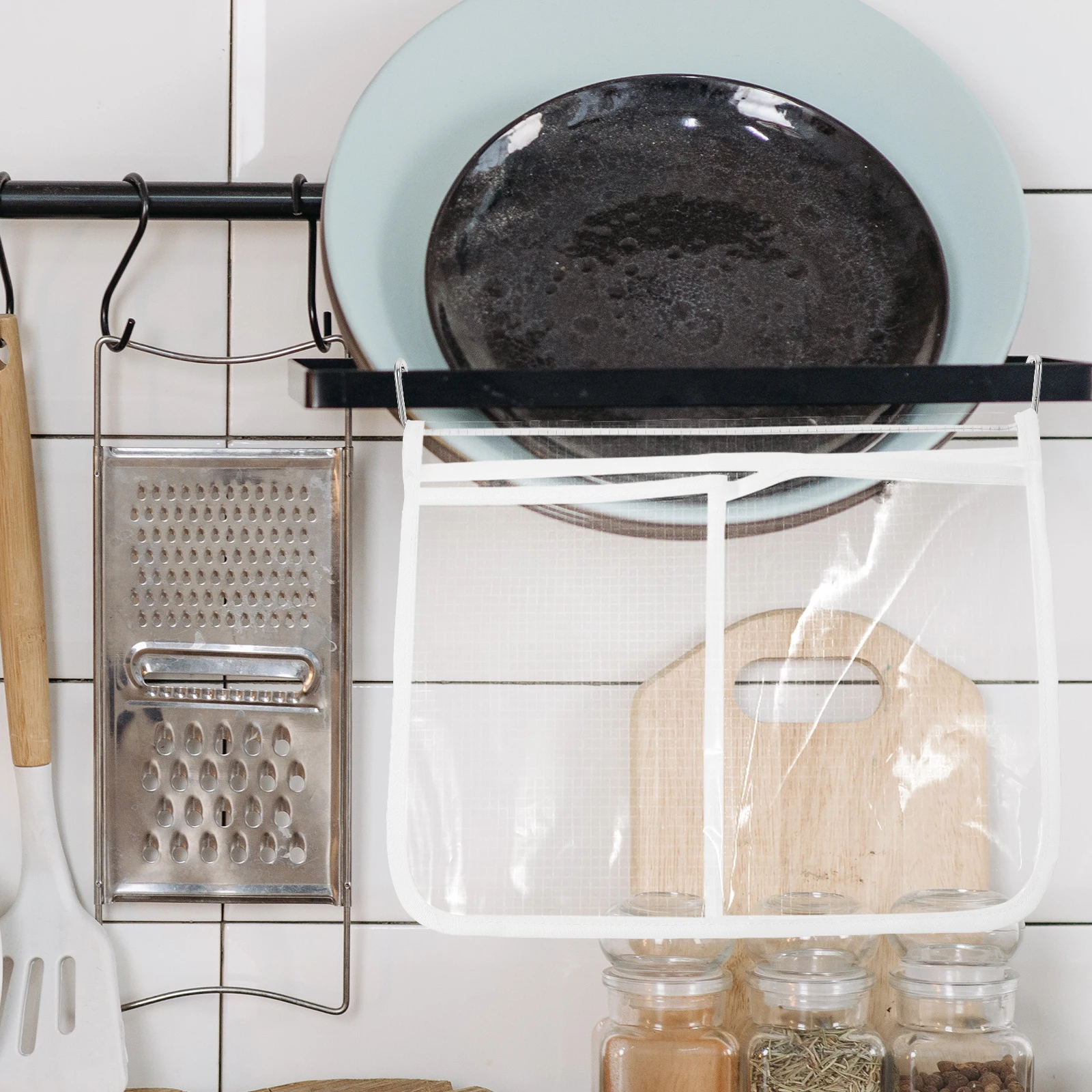 

Refrigerator Door Organizer Hanging Bag Clear Peva Material Multi-Functional Storage Solution for Small Objects