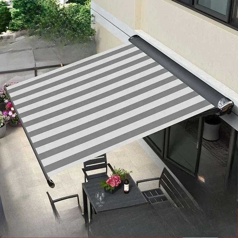 Electric Telescopic Awning Balcony Household Sunscreen Outdoor Courtyard Awning