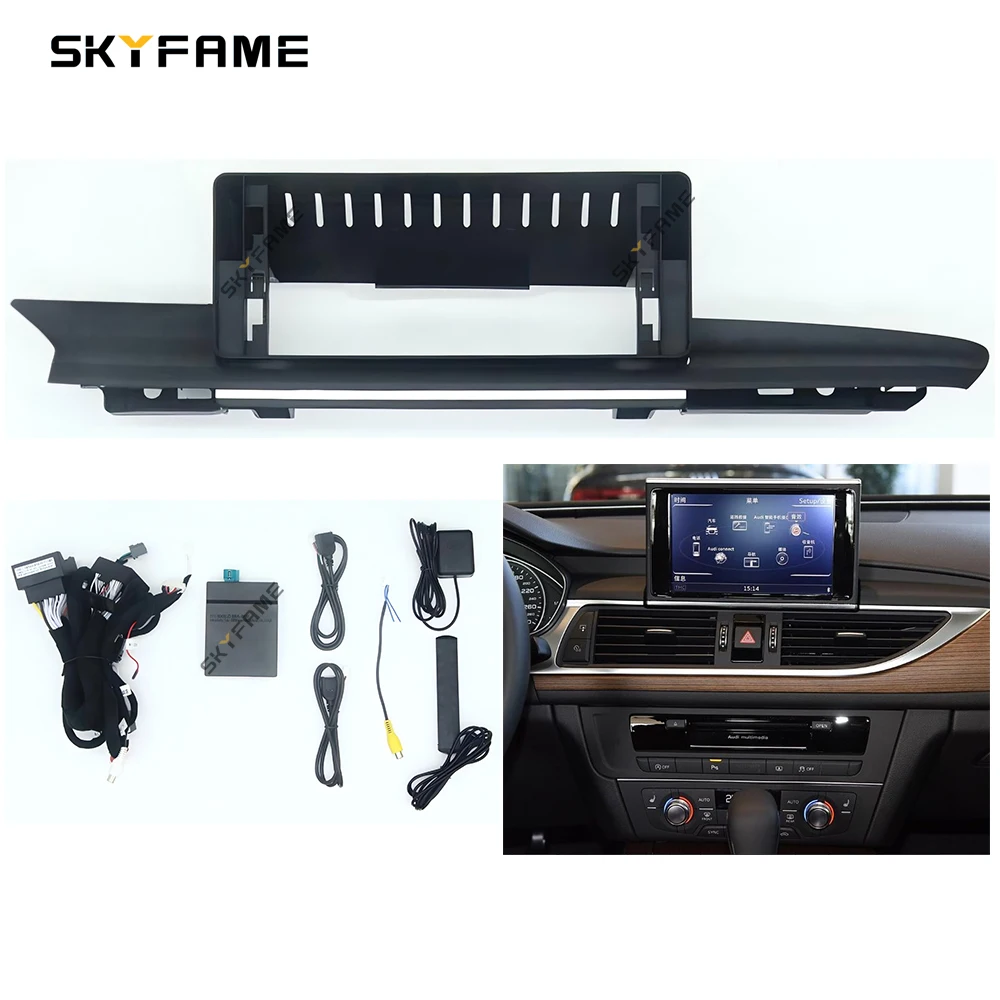

SKYFAME Автомобильный 12,3-дюймовый адаптер в рамке Canbus Box Android Радиоприборная панель Комплект для Audi A6 A6L C7 A7
