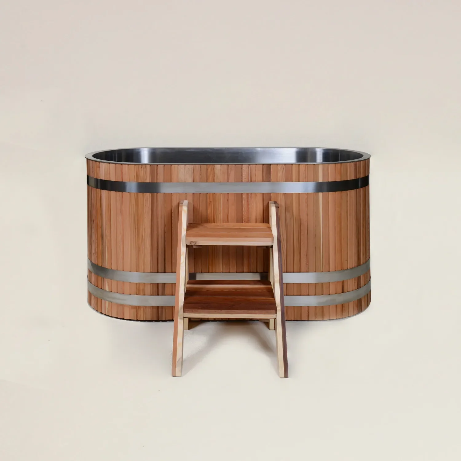 

STLFSolid Wood Indoor/Outdoor Plunge Tub for Sauna & Ice Bath Recovery Pod Quality Wooden Ice Bucket Product