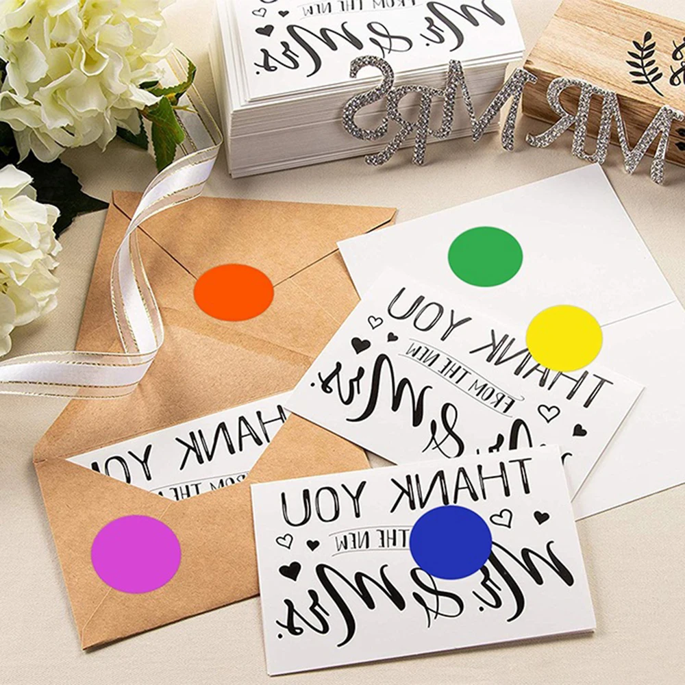 Yellow Pink code Stationery 1 Inch Round Green Mark stickers Dot Labels Stickers Color Labels Stickers Chroma Label Stickers