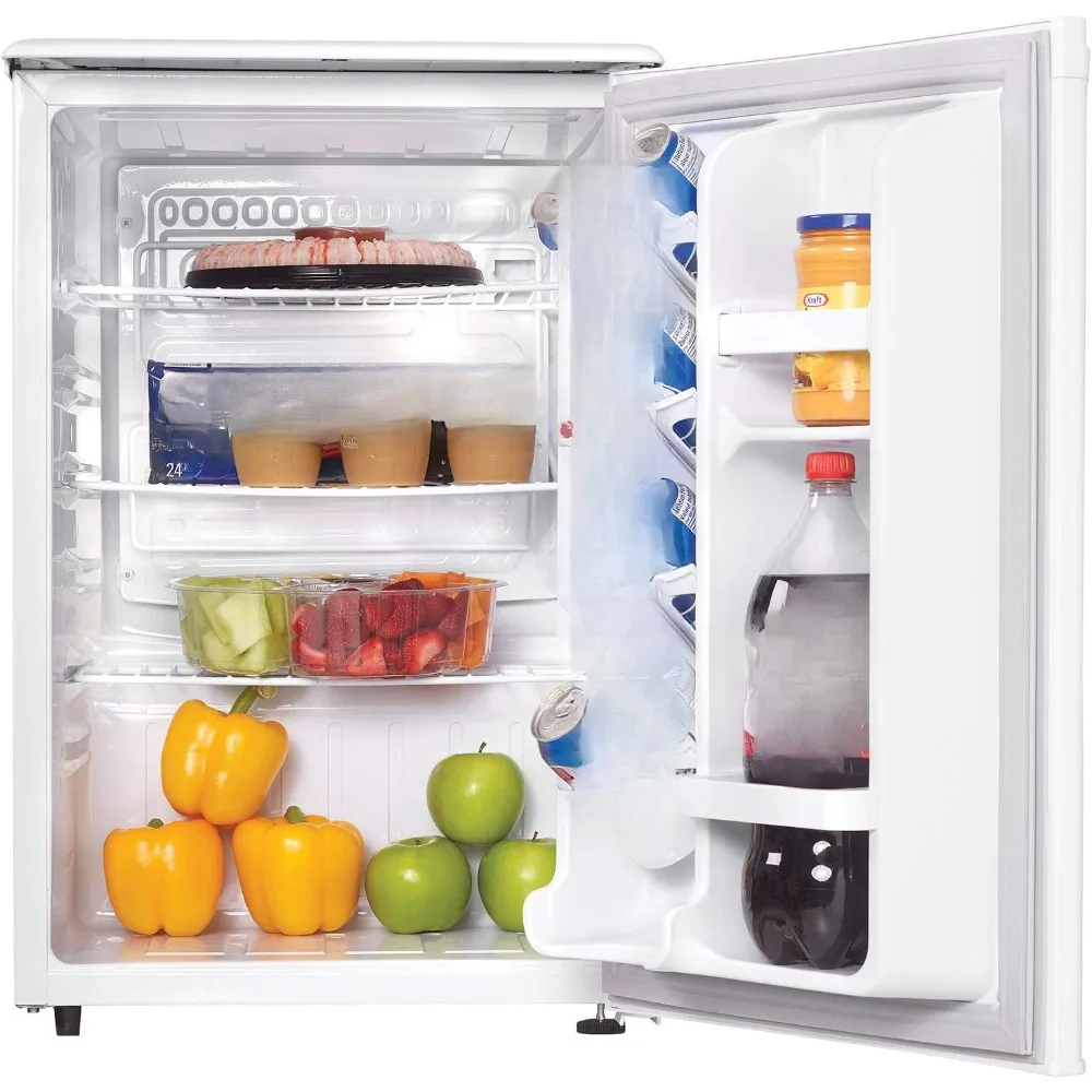 Designer 2.6 Cu. Fédération. Mini réfrigérateur blanc compact pour chambre à coucher, bureau, bar, comptoir, camping