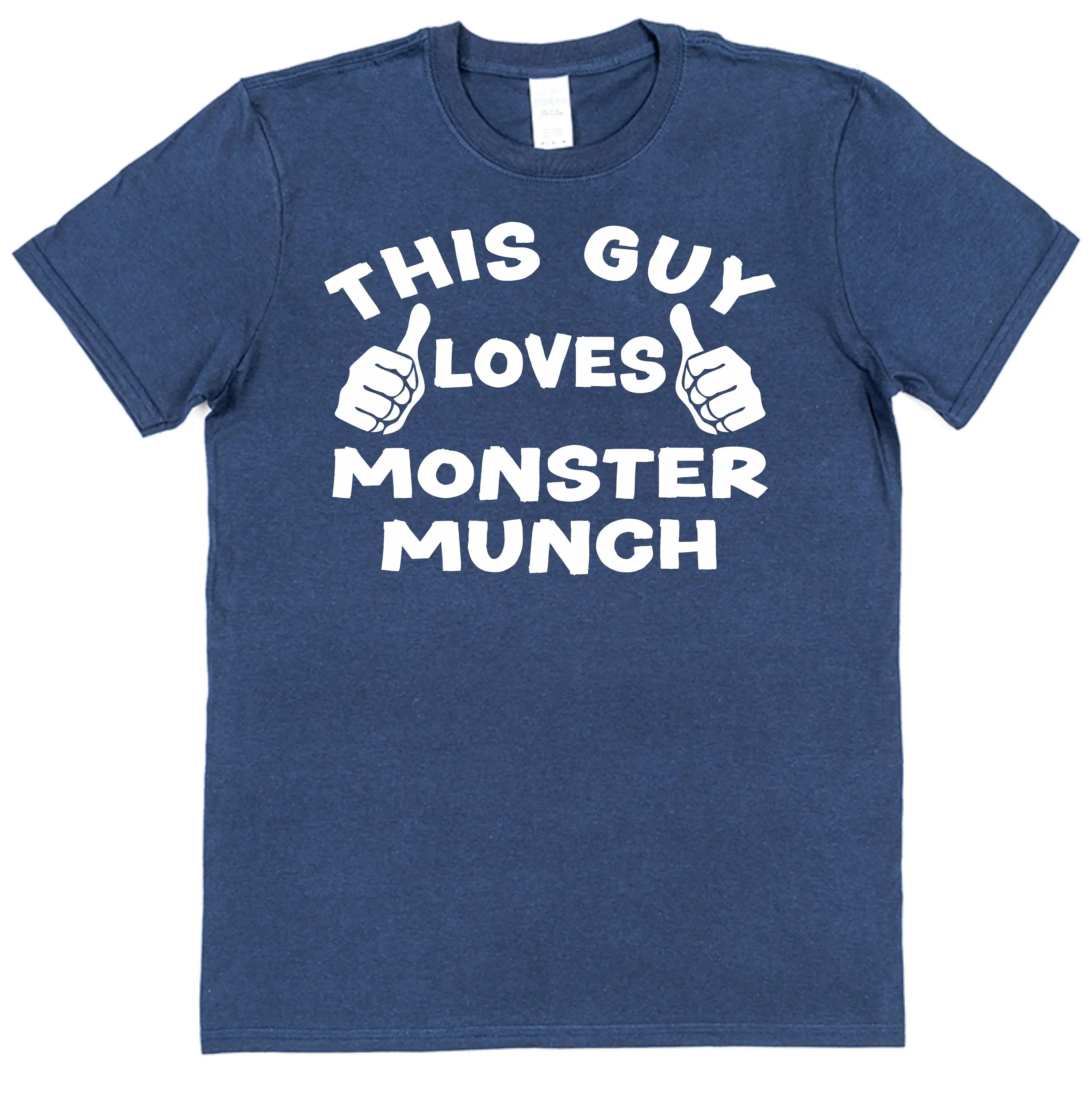 This Guy OR Girl Loves Monster Munch T Shirt for Adults Children Retro British Food Lover Cotton UK Snacks Crisps Potato Chips