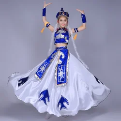 Mongolian Ethnic Minority Women's Clothing Mongolian Dance Costumes Stage Performance Clothing Big Skirt