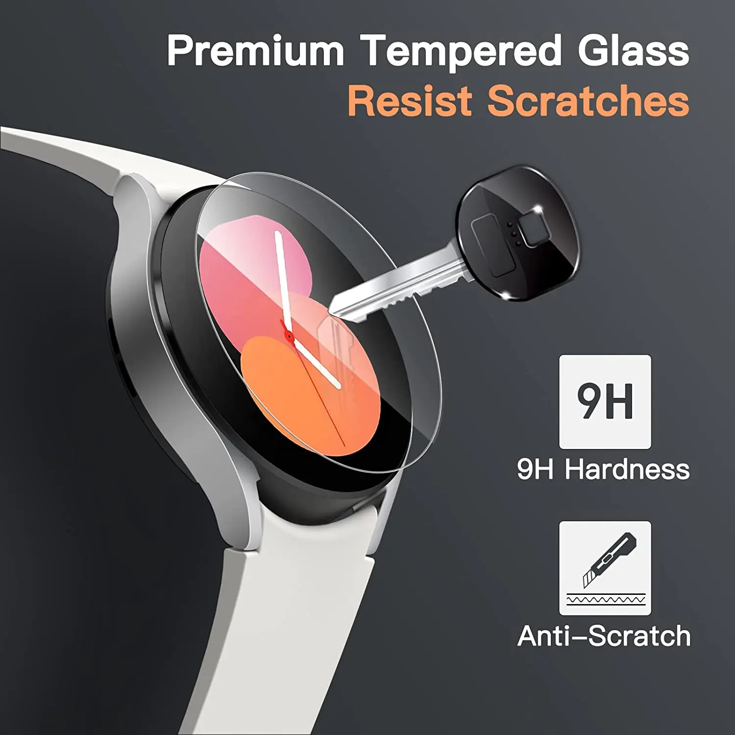 HD Tempered Glass For Samsung Galaxy Watch 4 5 40mm 44mm Screen Protector Anti-Scratch For Samsung Galaxy Watch 5 Pro 45mm