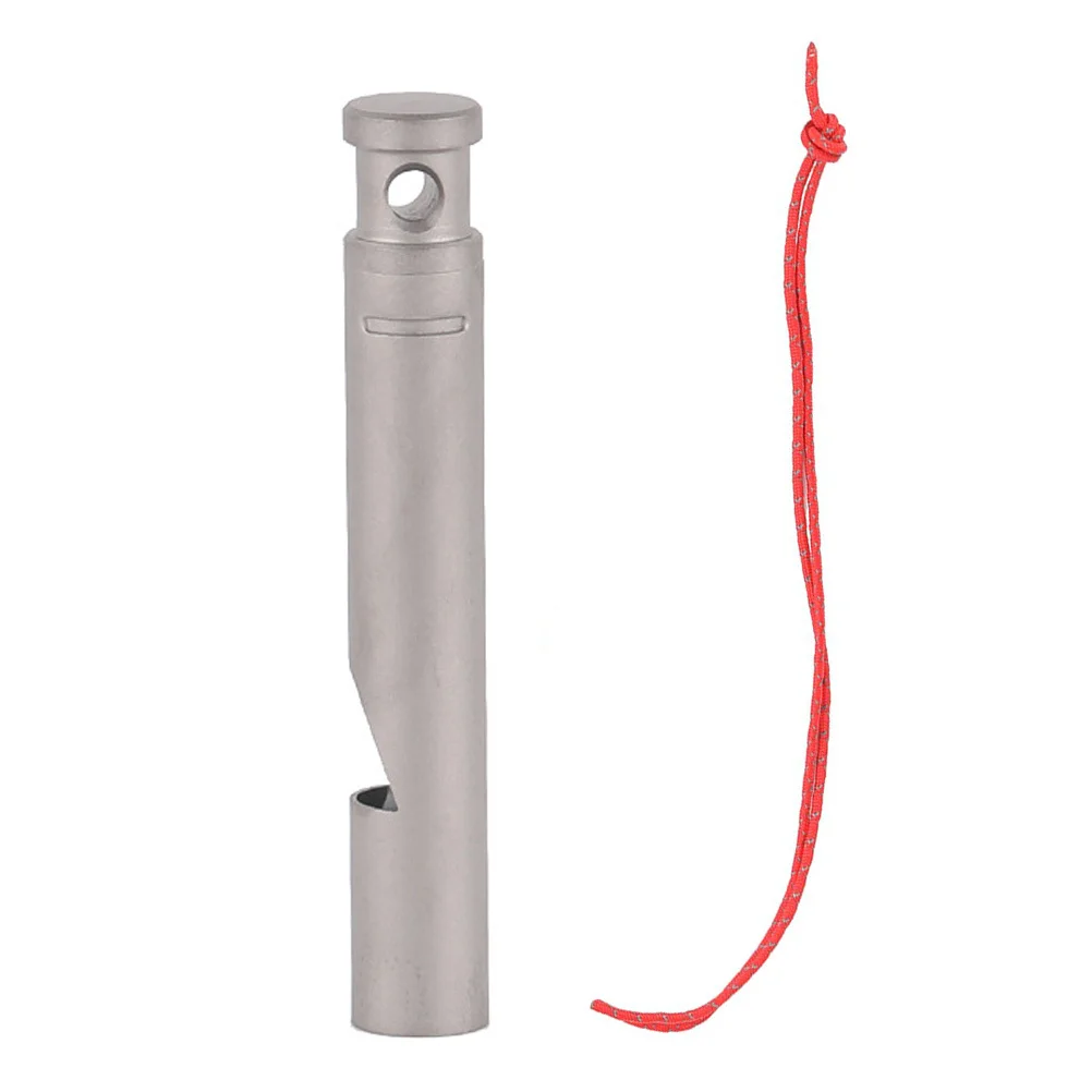 

Emergency Survival Whistle Titanium Loud Outdoor Hiking Metal Portable Emergency Safety Whistle Lanyard Outdoor Supply