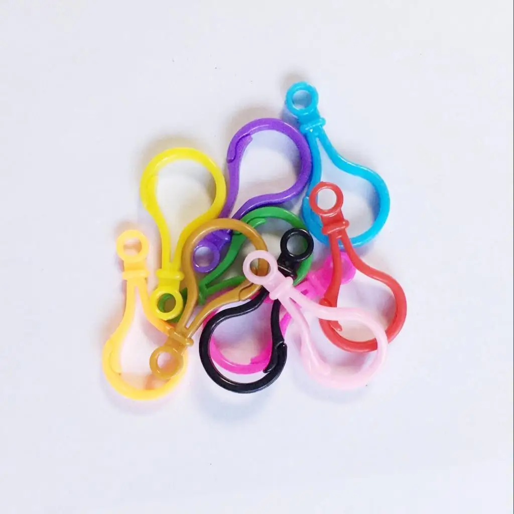 High Quality Plastic Lobster Clasp Clips Multi-color Jewelry Findings for Crafts Key Ring Hooks and Pendants