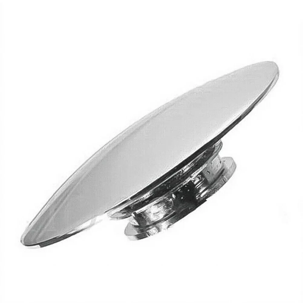 Basin Waste Sink Plug, Silver Chrome, 66mm PopUp Cap, Click Clack Push Button, Replacement Part For Bathroom Sink Drain Stopper