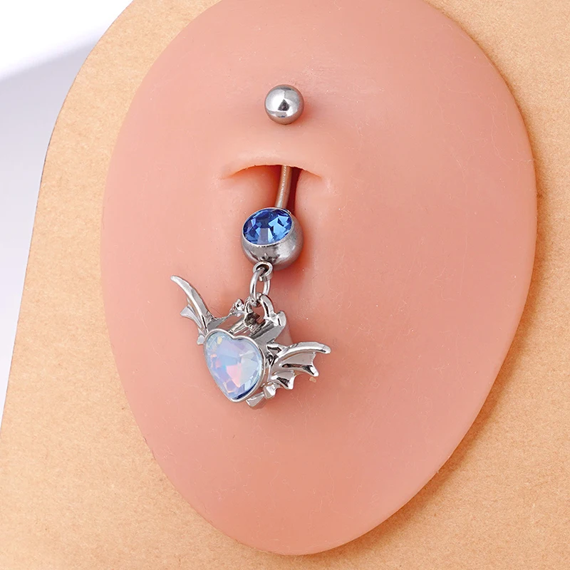 Stainless Steel Navel Rings For Women Flash Rhinestone Bikini Belly Button Nail Body Decor Piercings Jewelry