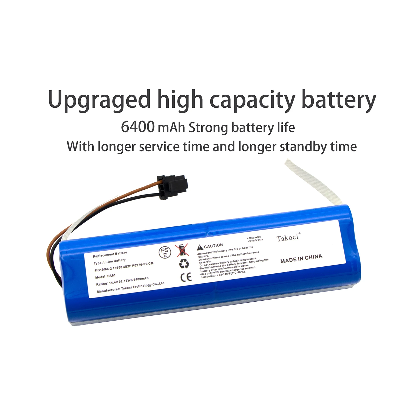 

Replacement Battery 6400mAh for Eufy RoboVac X8, RoboVac X8 Hybrid, RoboVac X8 White, RoboVac X8 Hybrid White, T226X PA61