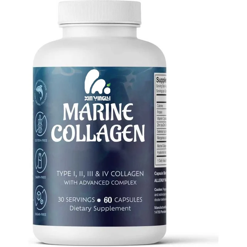 

1800 milligrams per serving of collagen peptide, hyaluronic acid, vitamin C, and minerals - for hair, skin, and nail health