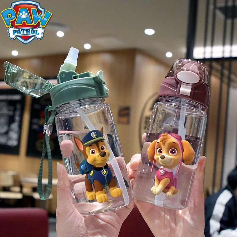 

550ML Paw Patrol Children's Water Sippy Cup Creative Cartoon Baby Cups with Straws Leakproof Water Bottles Outdoor Cups for Kids