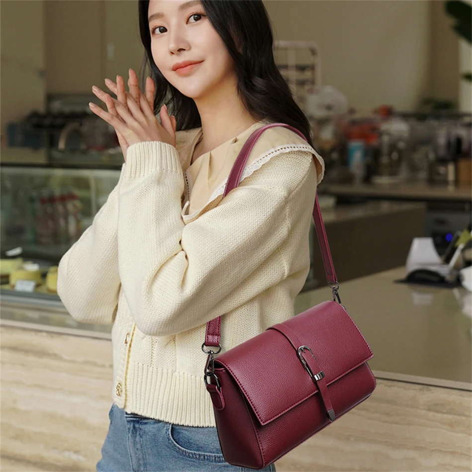 High Quality Leather Ladies Handbags Purses 2022 Trend Women Shoulder Bag Luxury Crossbody Bags for Female High-end Tote Bag Sac