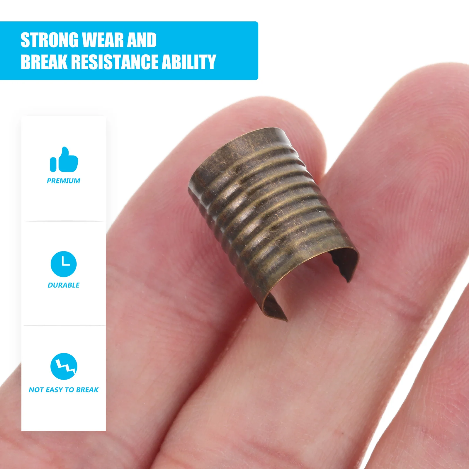 

100pcs Box Bag Hardware Accessories Foldable Metal Rope Fastener Cylindrical Crimp Clip For Jewelry Diy Cord Tassel