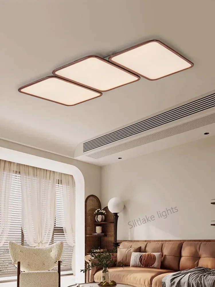 

New living room ceiling lamp walnut color modern simple creative personality hall lights master bedroom lamp dining room lamp