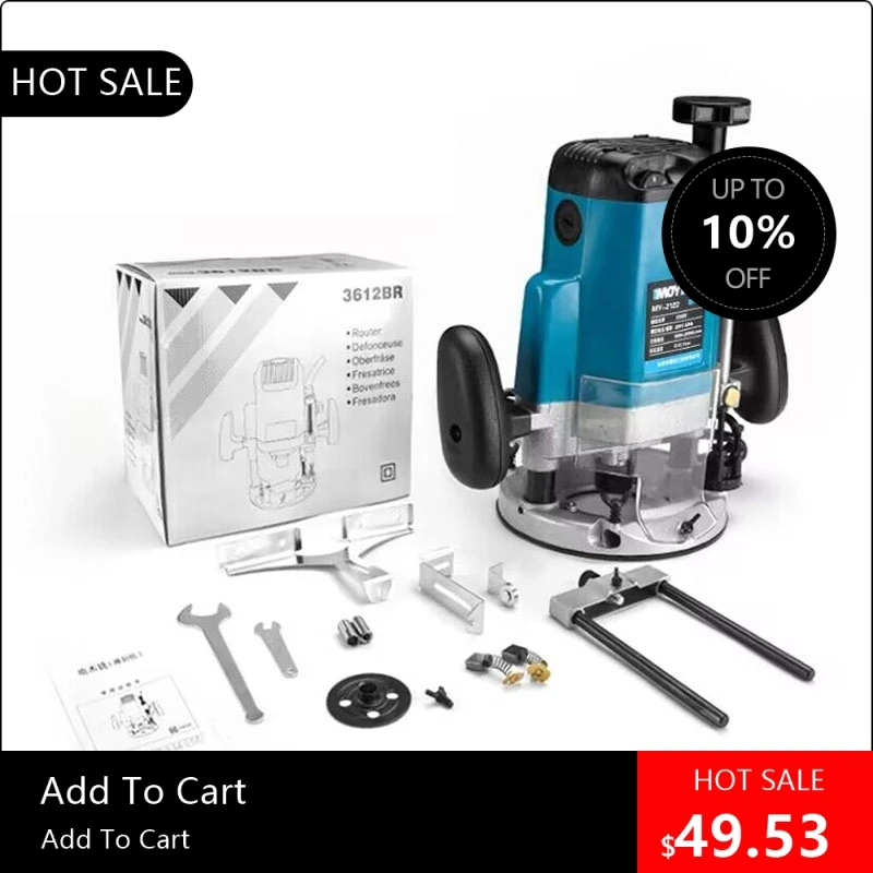 

08170 2200W Electric Multifunction Hand Wood Trimmer Woodworking Engraving Machine Slotting Machine MY-2122