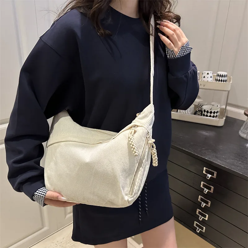 Fashionable Corduroy Versatile Crossbody Bags for Women Shoulder Bag Purse and Handbags Designer Bag Female Bags Сумка Женская