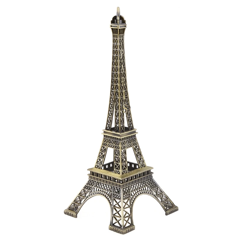 D0AD Bronze Tone Paris for EIFFEL Tower Figurine Statue Vintage Alloy Model Decor 25c