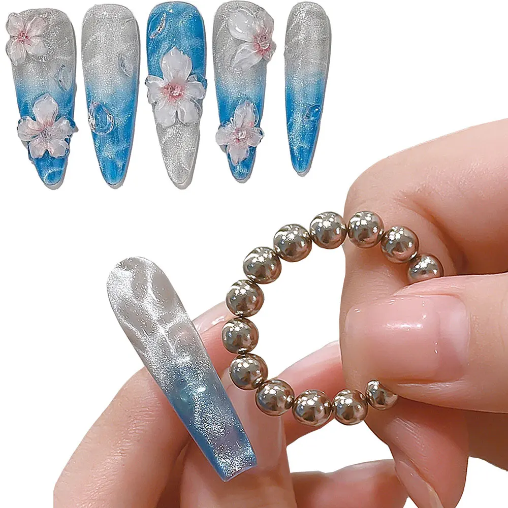 3-in-1 Multifunktionaler magnetischer Katzenaugen-Nagel-Magnetstab, 130 mm, superstarker Gel-Nagellack-Magnetstift, großer Zylinder, magnetisch