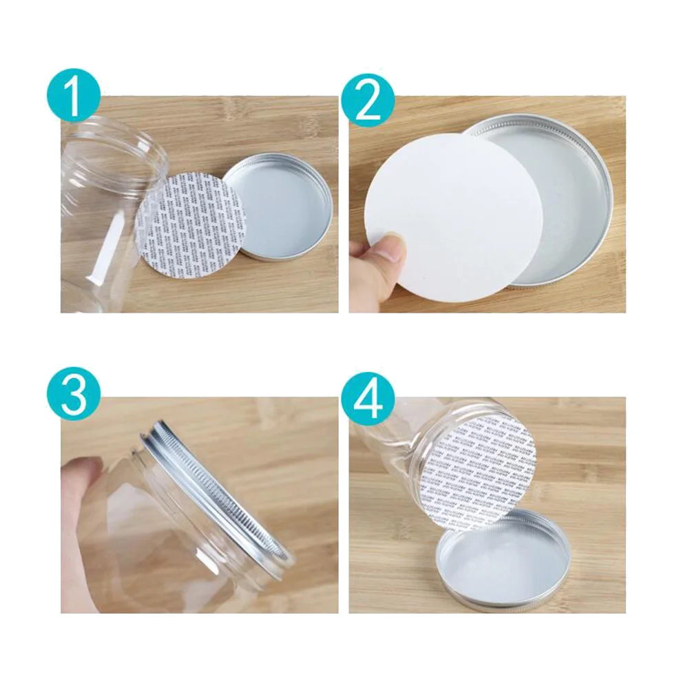 

10Pcs Food Storage Containers Airtight Sealed Canisters Wide Mouth Plastic Jars Rice Sugar Tea Transparent