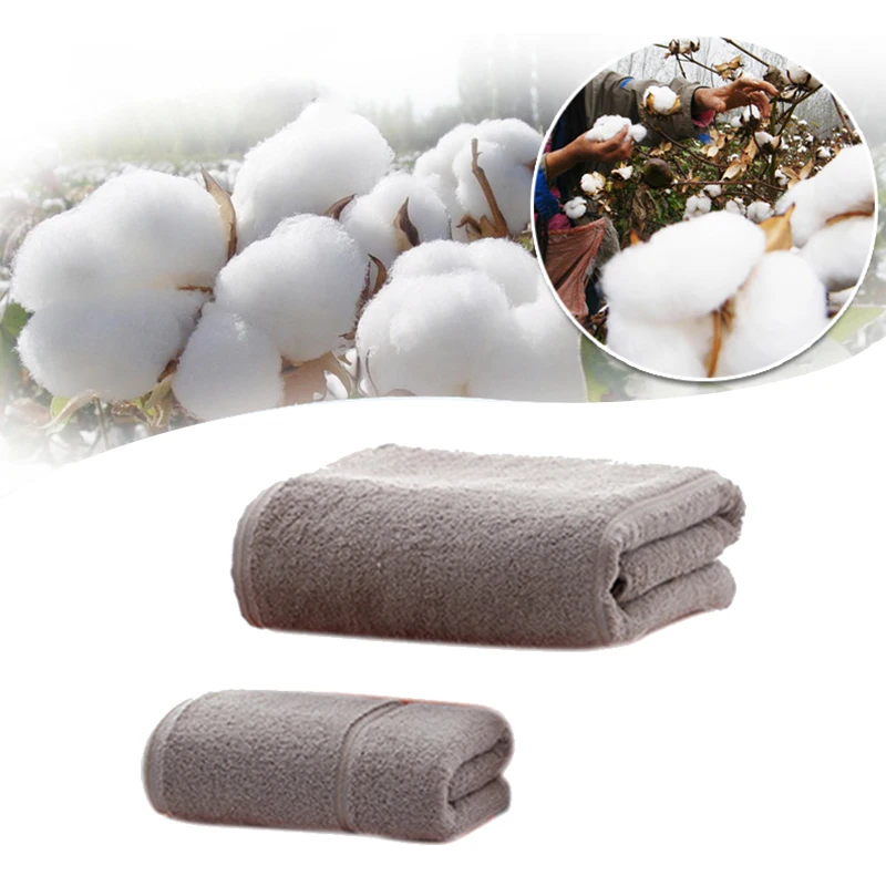 Egyptian Cotton Bath Sheet Bath Towel Hand Towel, Brown 74x34Cm &LICG