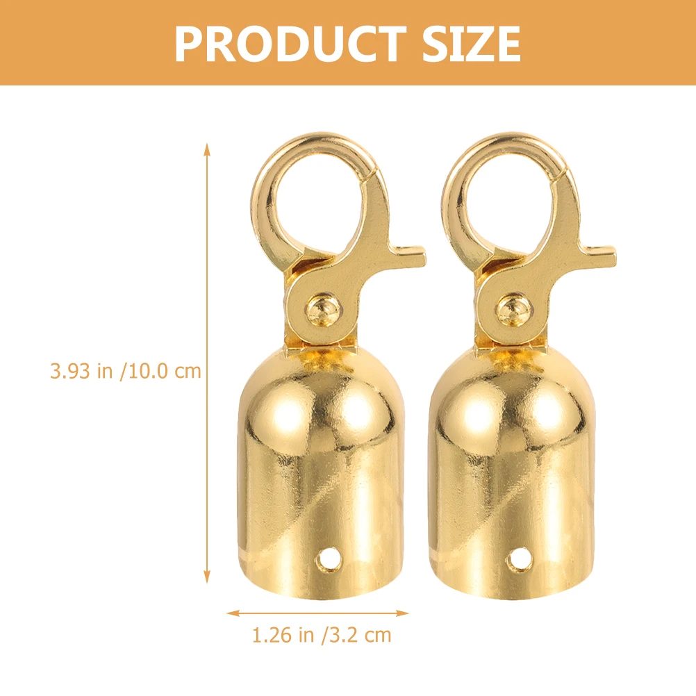 

2pcs Rope End Stopper Silver Stainless Steel Hook Metal Cord Lock Stops Guardrail Chain Accessories Decking Fittings