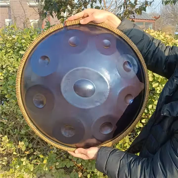 

2025 Stainless Steel 432 Hertz 9 Note Blue Color Handpan Drum Custom Instruments Hand Pan