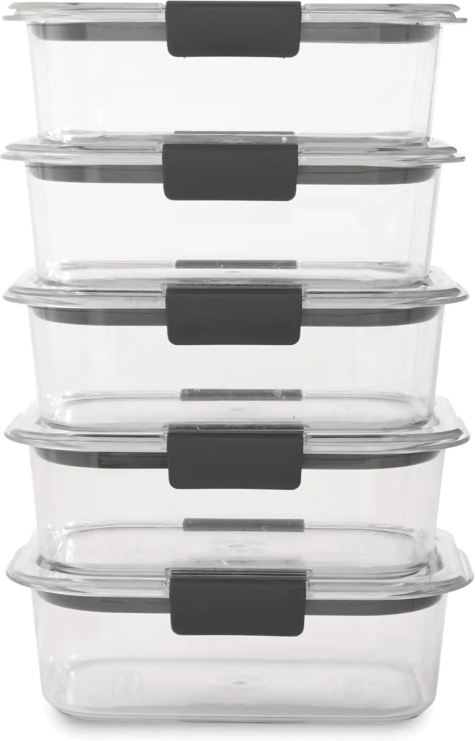 Set of 5 BPA-Free Plastic Food Storage Containers with Airtight Lids, 3.2 Cup, Great for Lunch, Meal Prep & Leftovers
