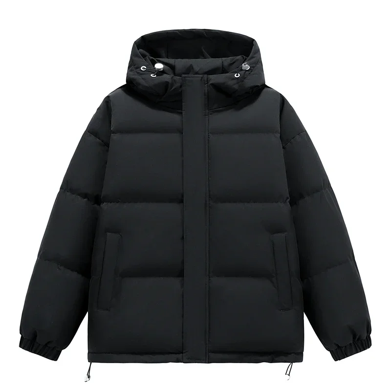NewCotton Padded Winter Thick Loose Solid Color Windproof Warm Hooded Casual Fashion Down Cotton Bread Jacke
