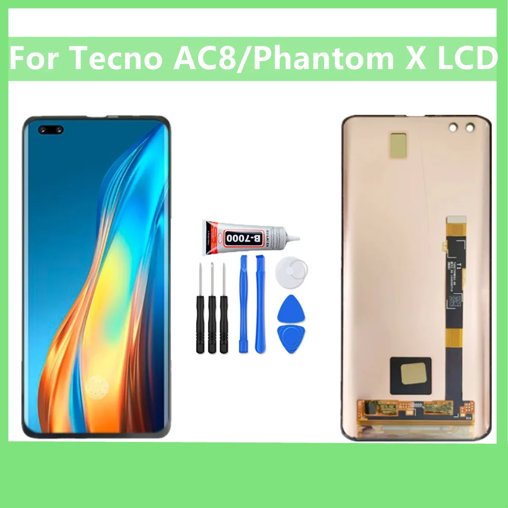 

6.7" IPS For Infinix Tecno Phantom X / AC8 No Frame LCD Display Touch Screen Digitizer Assembly For Tecno Phantom X AC8 Parts