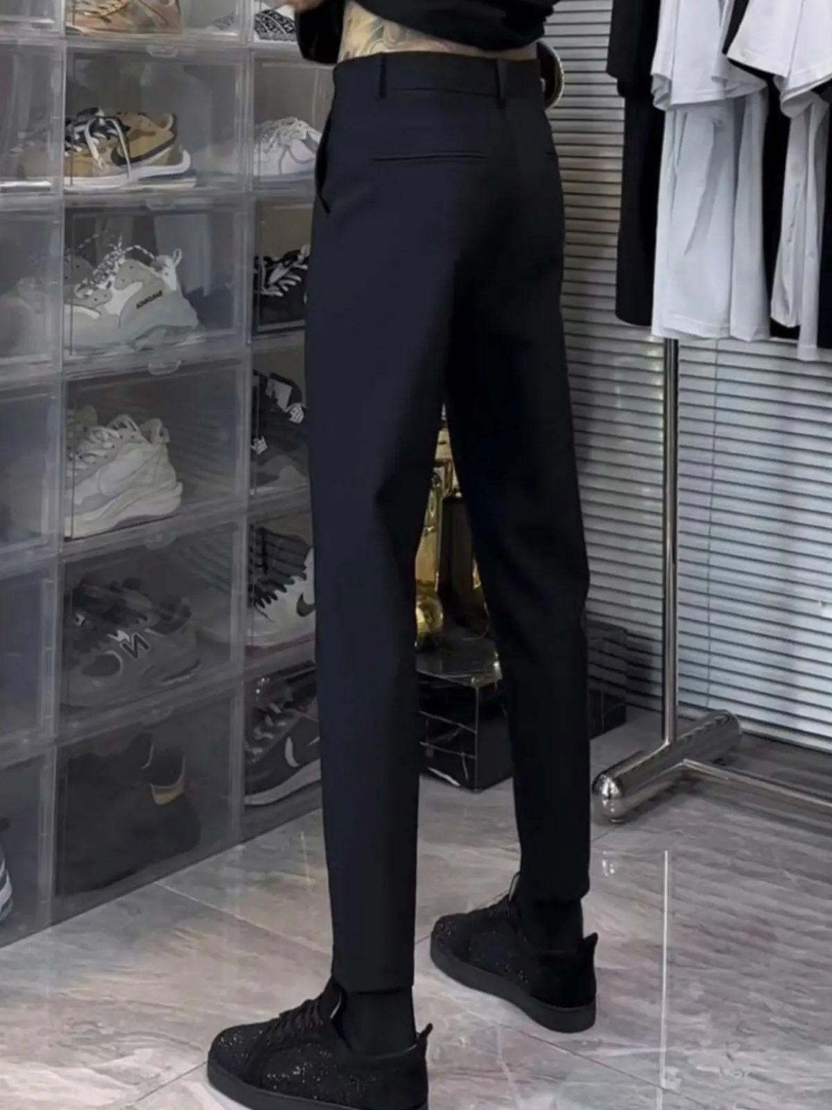 

Мужские повседневные брюки Slim Fit: модные прямые леггинсы, укороченные, стройнящие, универсальные, для отдыха