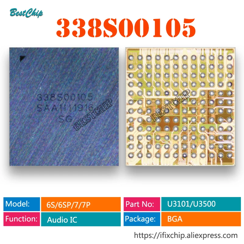 10pcs/lot Original U3101 CS42L71 for iphone 7 7plus big main audio codec ic chip 338S00105