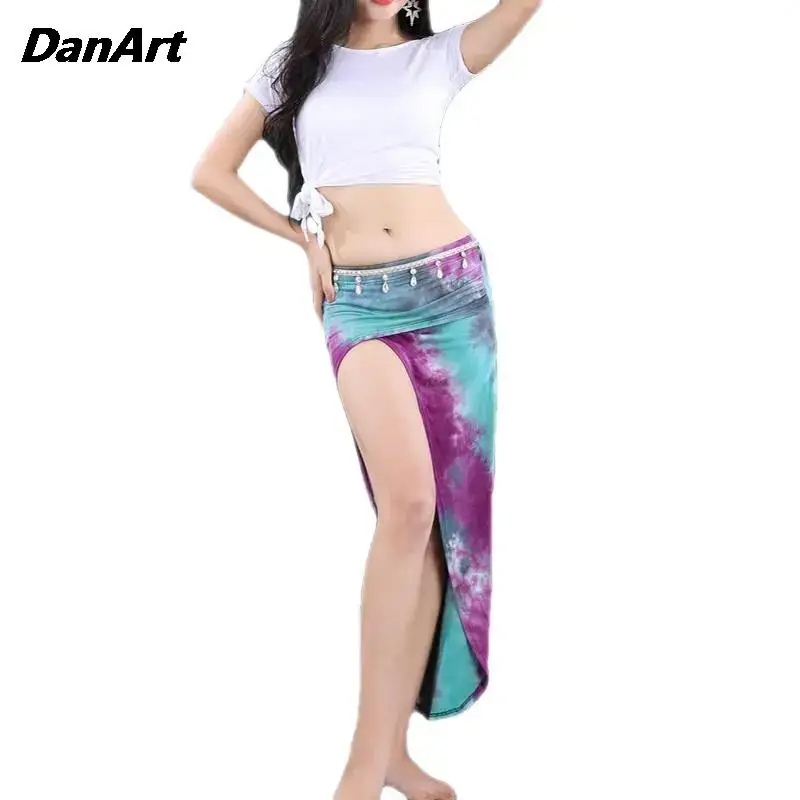 

Women Belly Dance Costume Set Ladies Sexy Tops and Split Skirt Elegant Bellydancing Wear 2pcs Adults Oriental Training Suit