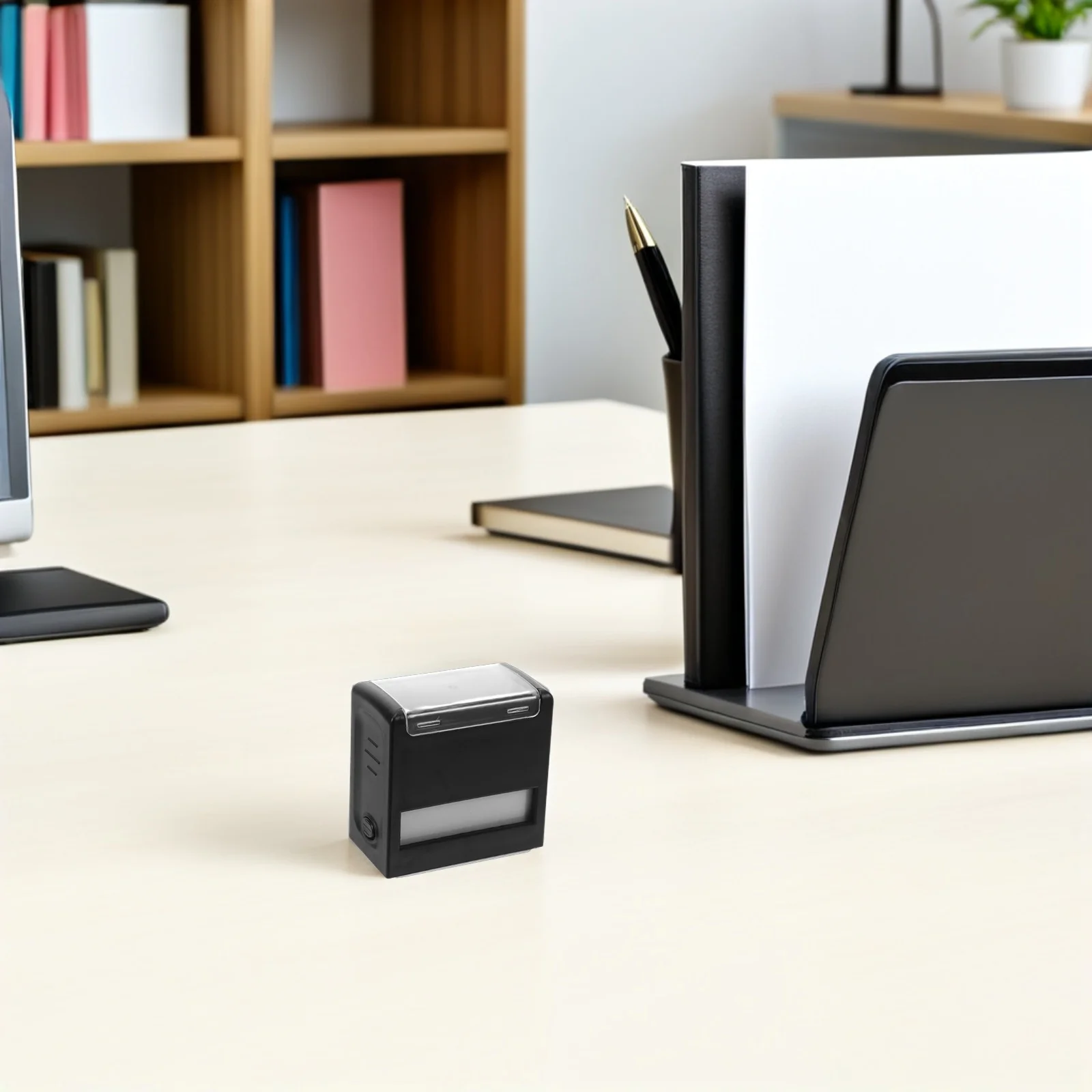 1 Set Abs Self Inking Stamp Kit Detachable Text Replacement For Office School Business Address Marking Reusable Design