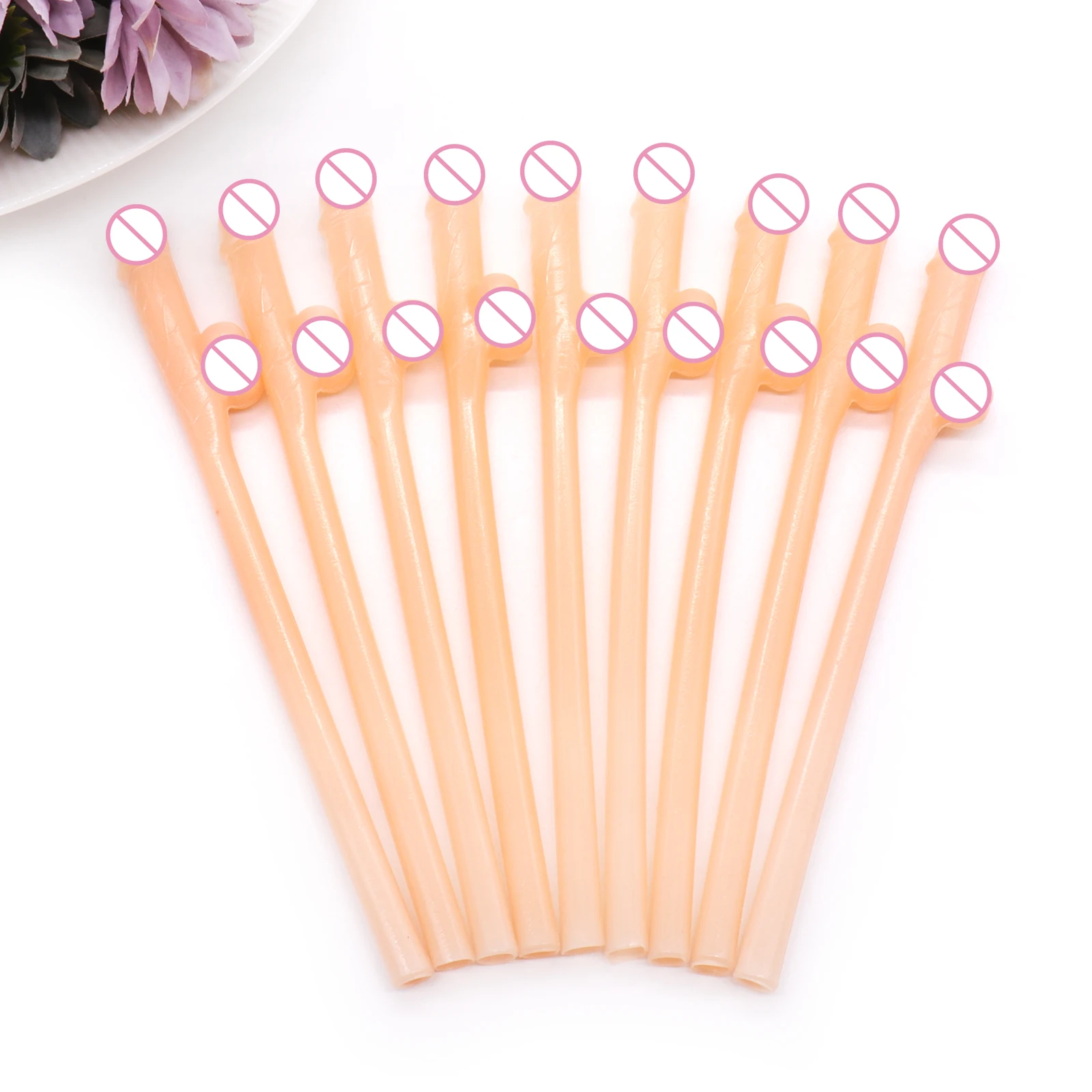 10Pcs Drinking Penis Straws Bridal Shower Hen Night Willy Penis Novelty Nude Straw for Bar Bachelorette Party Supplies