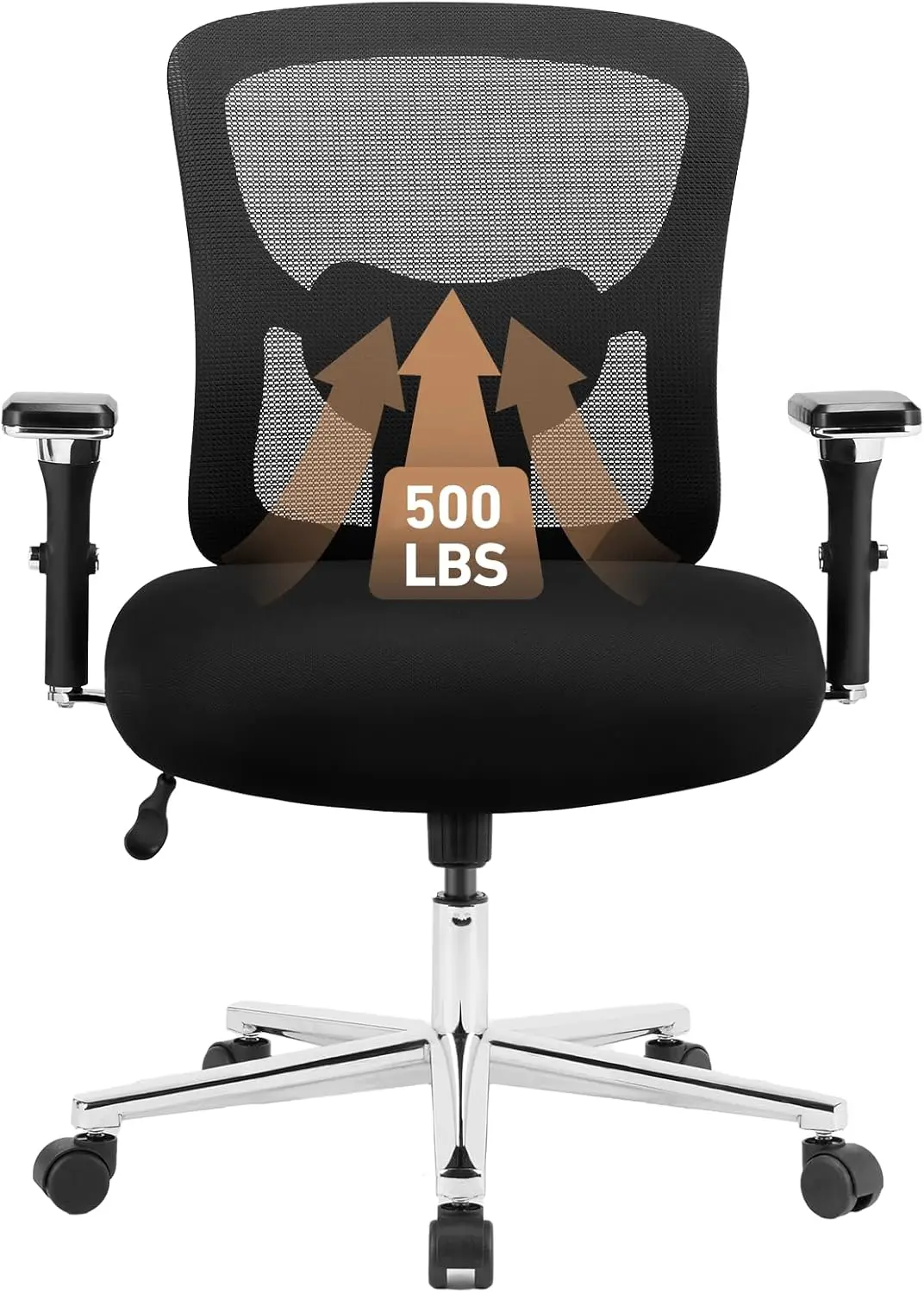 

DUMOS Ergonomic Home Office Desk Chair 500lbs Mid Back with Lumbar Support & 4D Armrest, Height Adjustable Mesh Computer Gaming