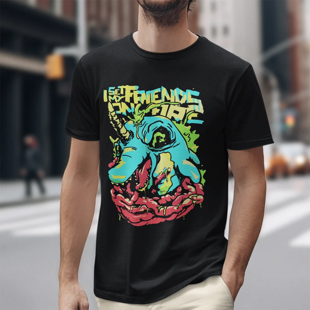 I Set My Friends on Fire Toxic Narwhal Post-Hardcore Band T-Shirt