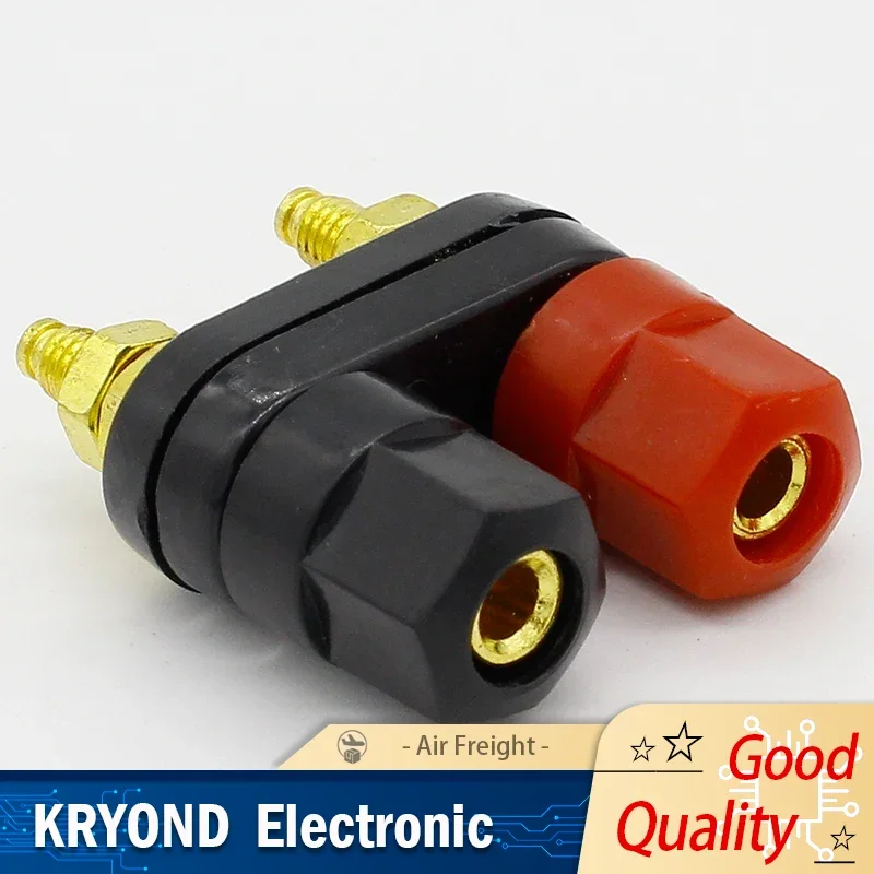 Quality Banana Plugs Couple Terminals Red Black Connector Amplifier Terminal Binding Post Speaker Plug Jack
