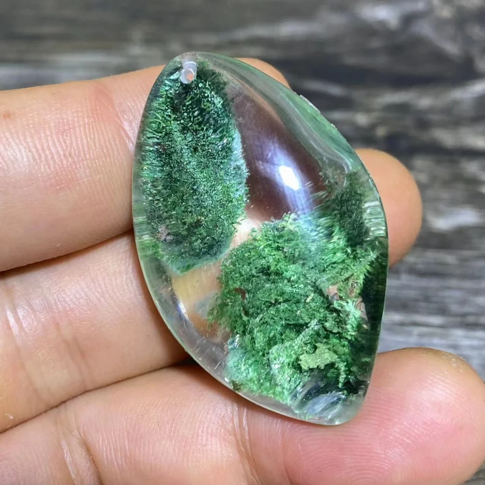 Crystal Natural Green Garden Pendant Stone Quartz Gemstones Healing Reiki Minerals Home Decoration