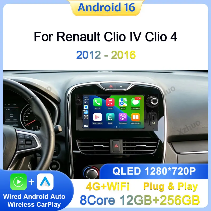 7 inch For Renault Clio IV Clio 4  2012-2016 GPS Navigation Wireless CarPlay WiFi Split Screen  DSP Stereo Auto Tools Head Unit
