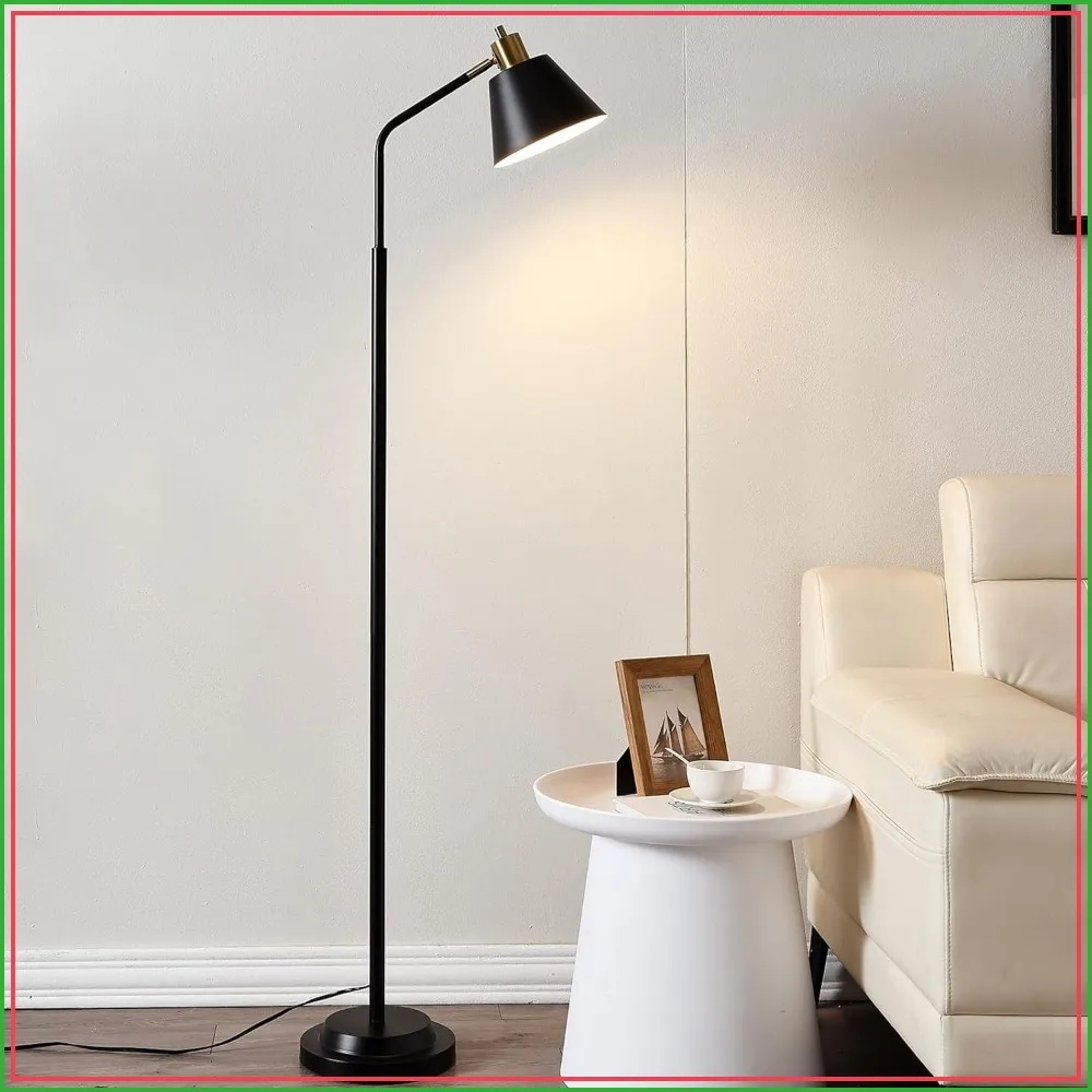 

65.3" Floor Lamp for Living Room, Industrial Standing Lamp with Dual Base, Adjustable Head, Bulb Included