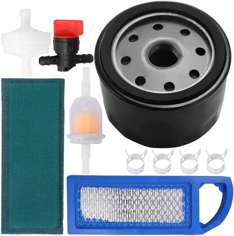 Filtro de Aire GY20573 con Filtro de Aceite AM125424 de Repuesto para Tractores Cortacésped John Deere LA115 LA105 LA110 L100 L105 L107, Reemplaza a M