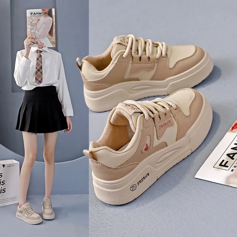 

Женская вулканизированная обувь, модная, новая стильная, удобная корейская версия, студенческая обувь на толстой подошве для спорта и отдыха