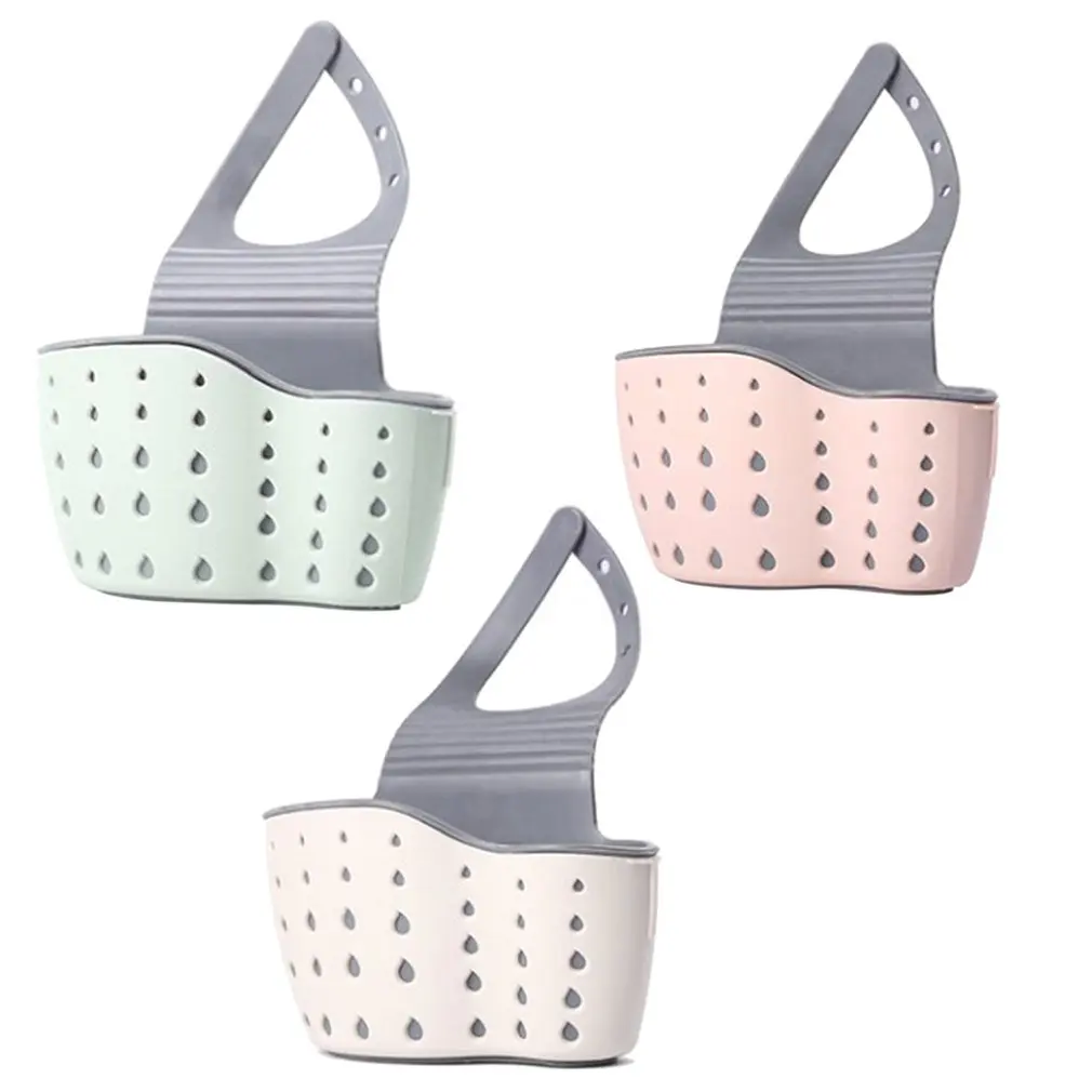 Kitchen Utensils Sink Drainer Hanging Basket Useful Suction Cup Sink Shelf Soap Sponge Rack Kitchen Sucker Storage Tool
