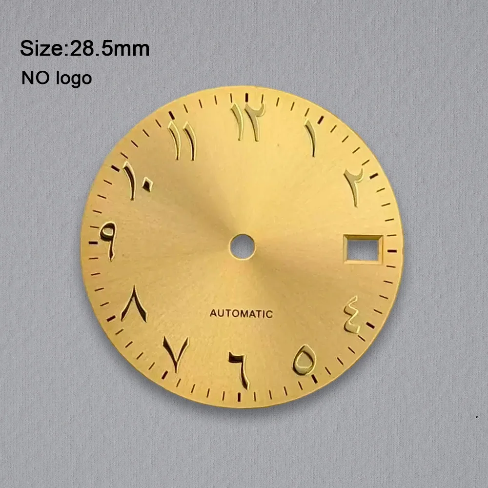 NH35 Dial No Logo Blank Arabic Numeral Dial 28.5mm Dial For NH35 Movement Custom Logo Watch Dials Hands Accessories Repair Tools