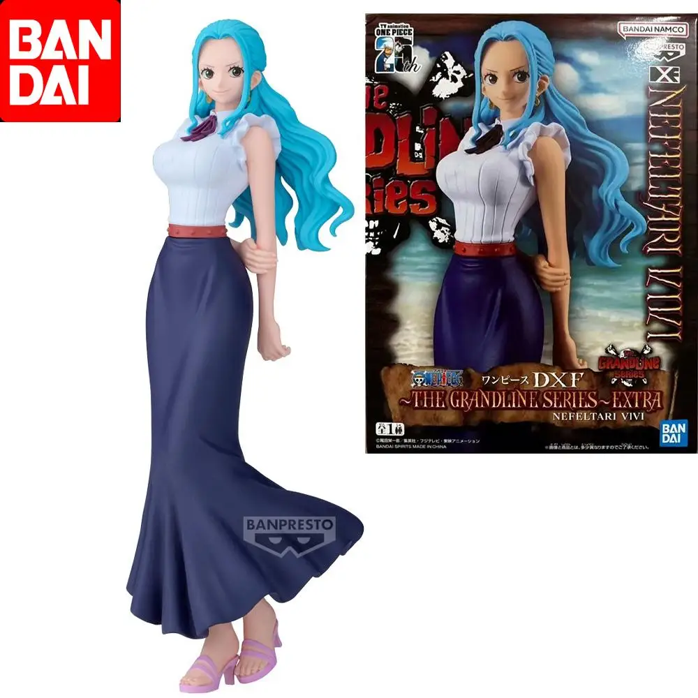 

Bandai Original One Piece DXF The Grandline Series Extra Nefeltari Vivi Аниме Фигурки Игрушки для Мальчиков Девочек Детские Подарки