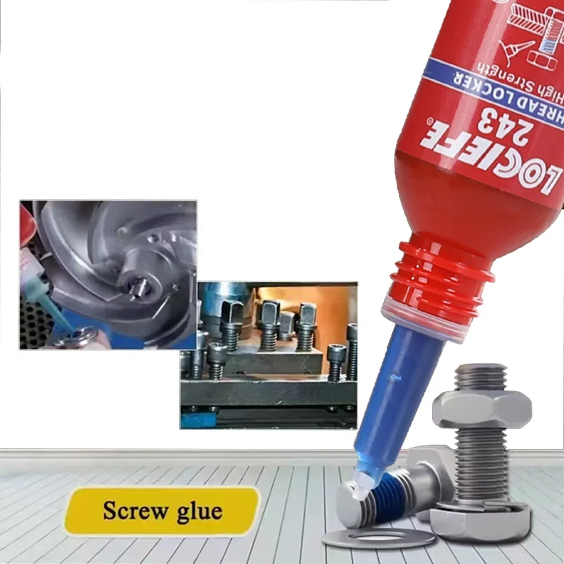 243 Screw Glue 10/50ml Thread Locking   Tightening Screws Prevent Loosening Rusting Caulking Temperature Resistance Anaerobic